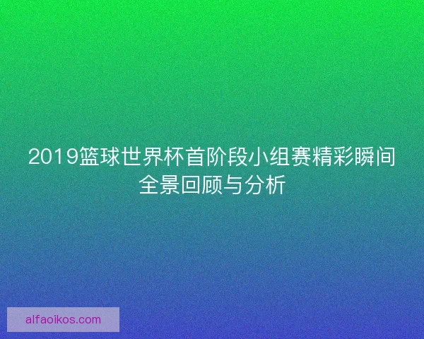 2019篮球世界杯首阶段小组赛精彩瞬间全景回顾与分析
